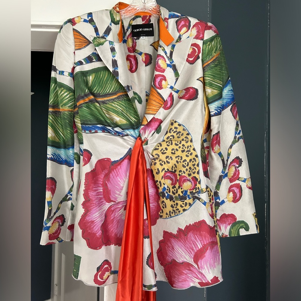 Giorgio Armani Floral Jacket/drape Blazer